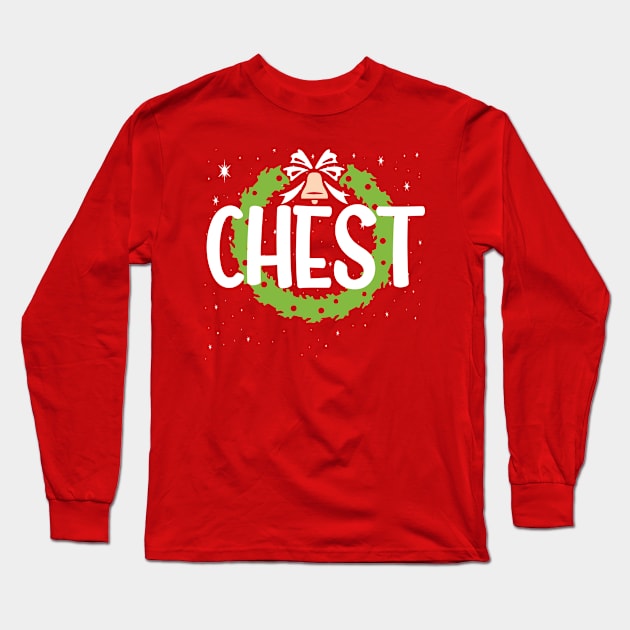 Chest Nuts Couple Christmas funny gift Long Sleeve T-Shirt by DODG99